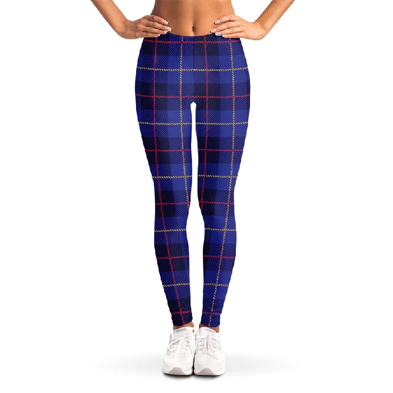 Deep Blue Stewart Tartan Print Women's Leggings