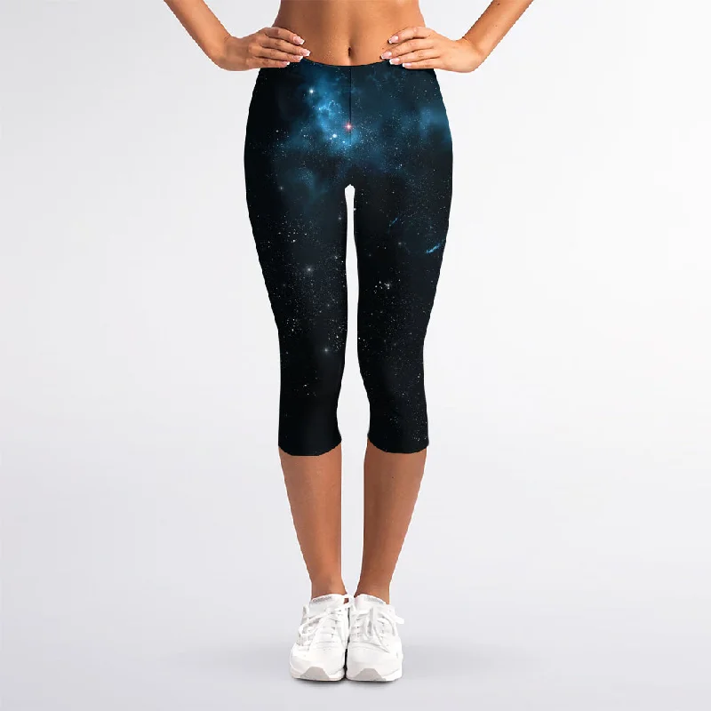 Deep Space Print Women's Capri Leggings