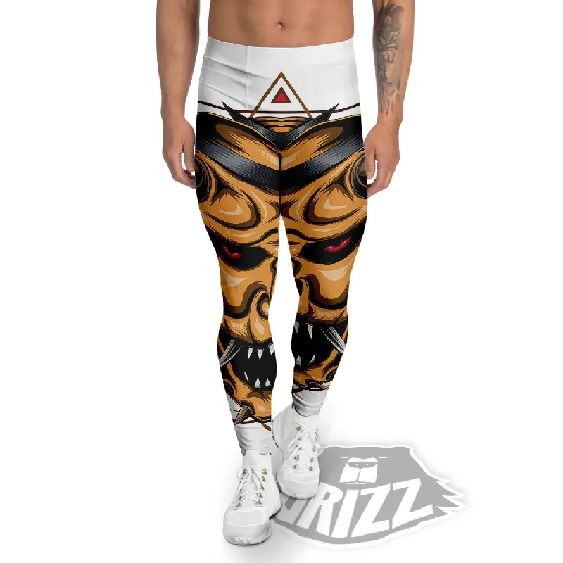 Hot Deal Demon Geometric Japanese Print Men's Leggings