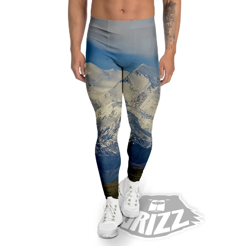Flash Sale Denali Mountain Print Men's Leggings