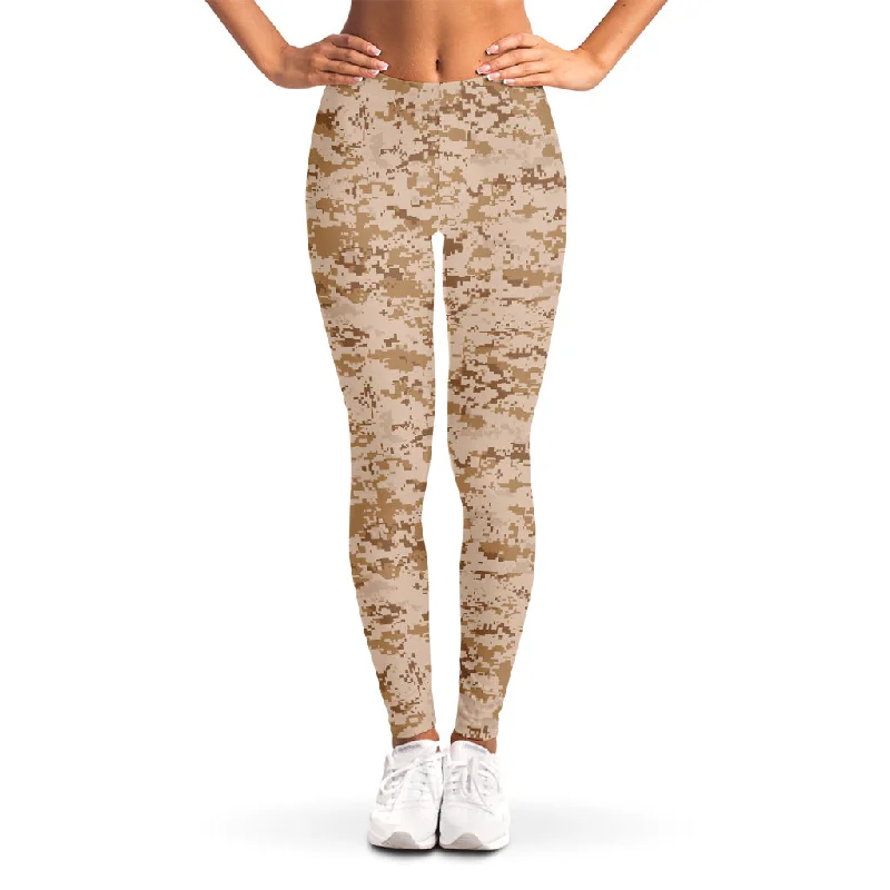 Desert Digital Camo Pattern Print Women's Leggings