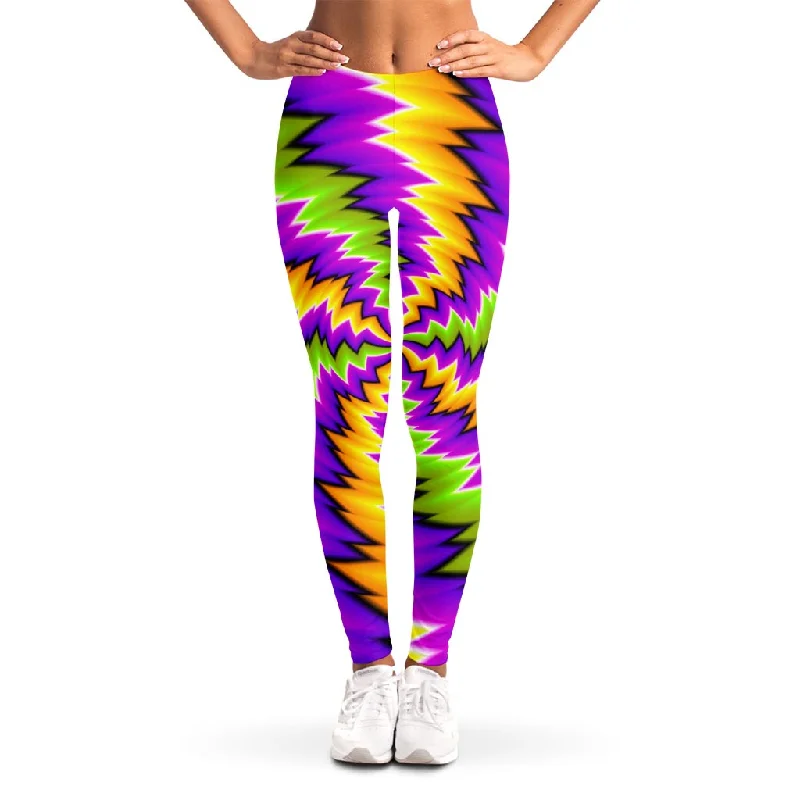 Clearance Event Dizzy Vortex Moving Optical Illusion Women's Leggings