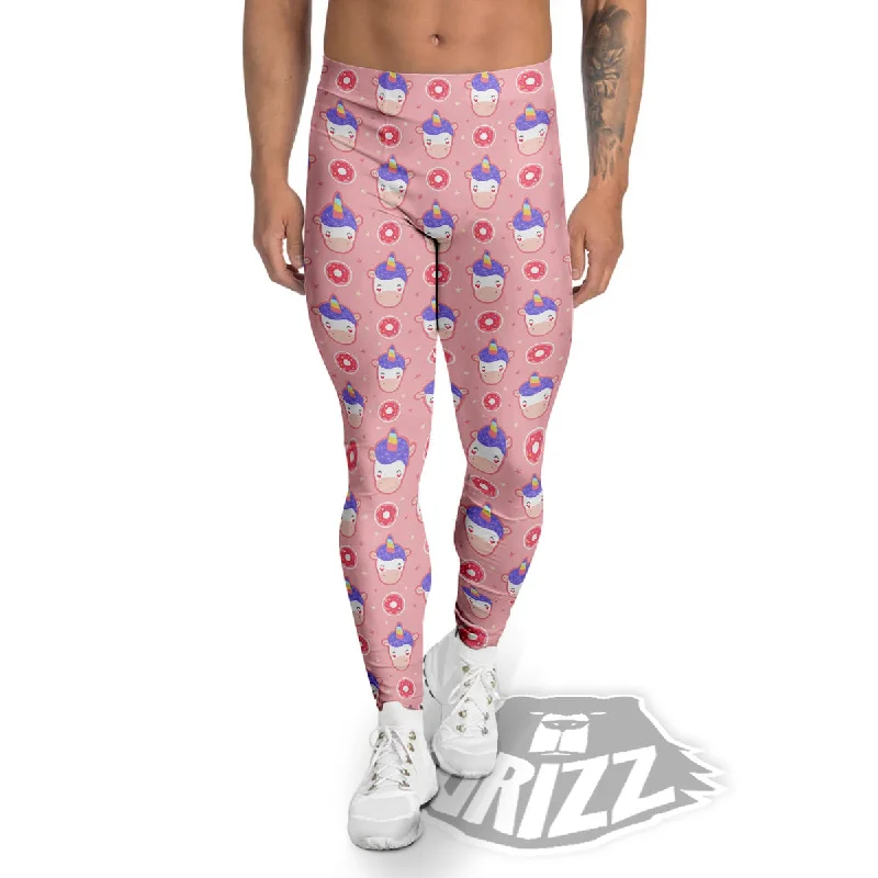 Lowest Prices Donut Girly Unicorn Print Pattern Men's Leggings