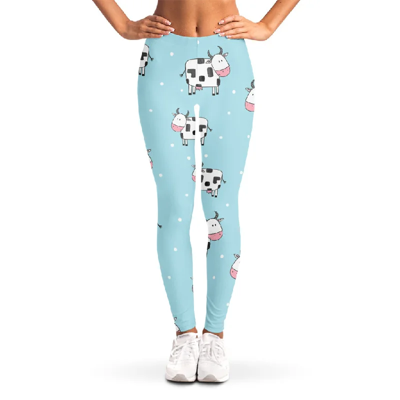 The Best Prices Doodle Cow Pattern Print Women's Leggings