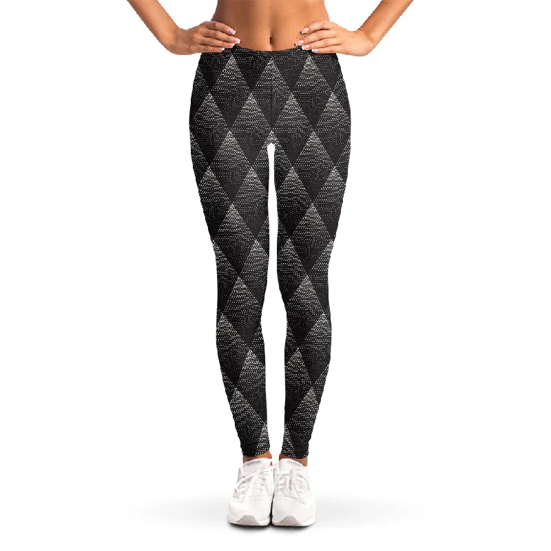 Dot Geometric Triangle Pattern Print Women's Leggings