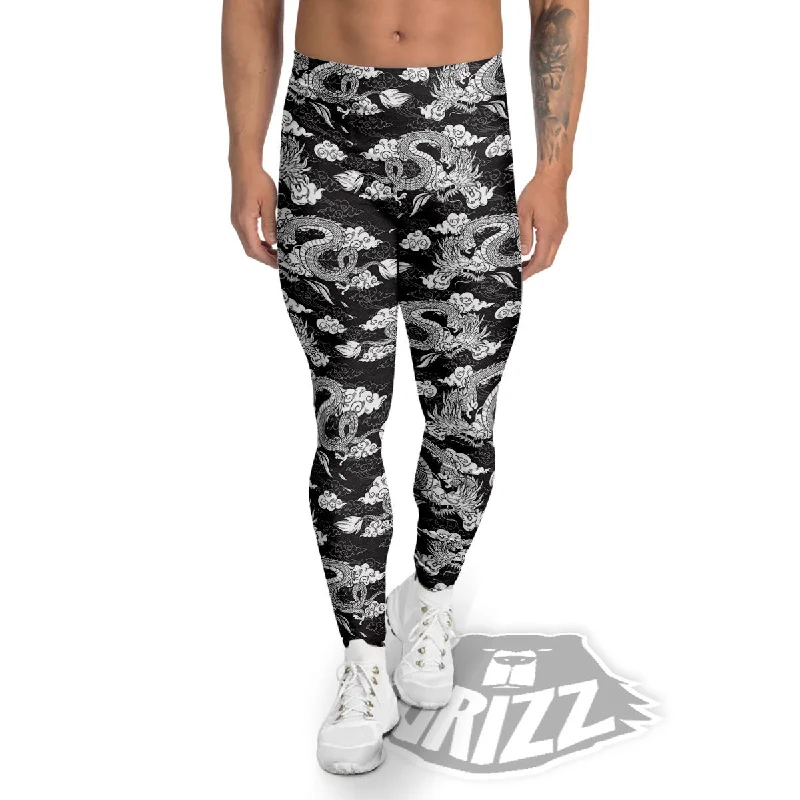 TIME-Limited Offer Dragon Eastern Print Pattern Men's Leggings
