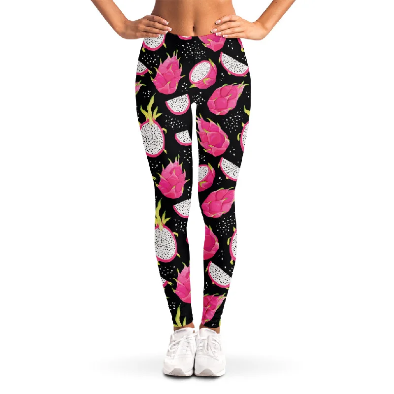 Dragon Fruit Pattern Print Women's Leggings