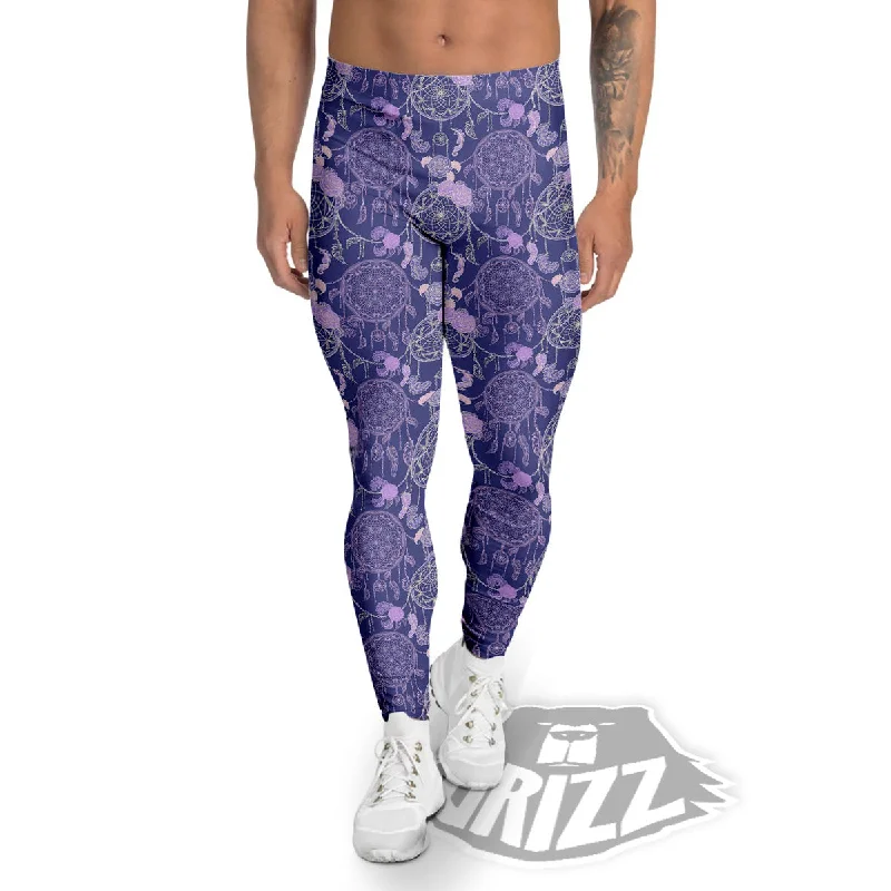 Limited Availability Dream Catcher Floral Print Pattern Men's Leggings