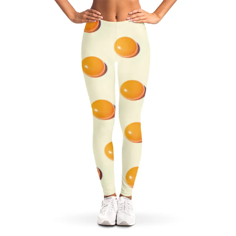 Egg Yolk Pattern Print Women's Leggings