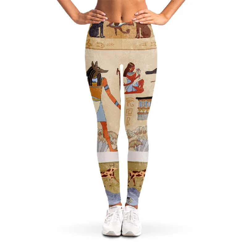 Egyptian Gods And Pharaohs Print Women's Leggings