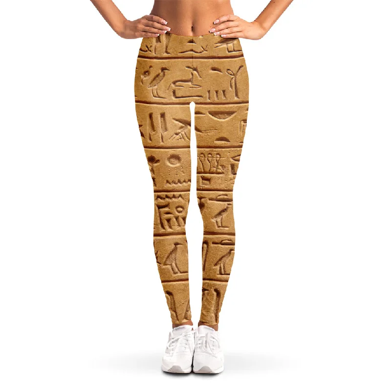 Egyptian Hieroglyphs Print Women's Leggings