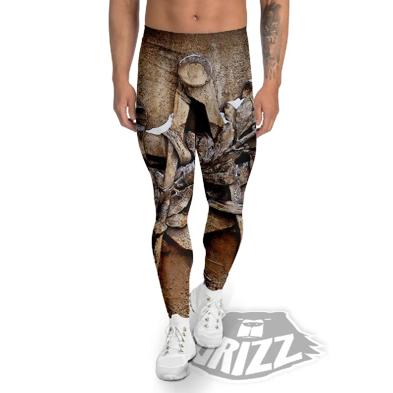 Bargain Blast Emblem Freemasonry Print Men's Leggings