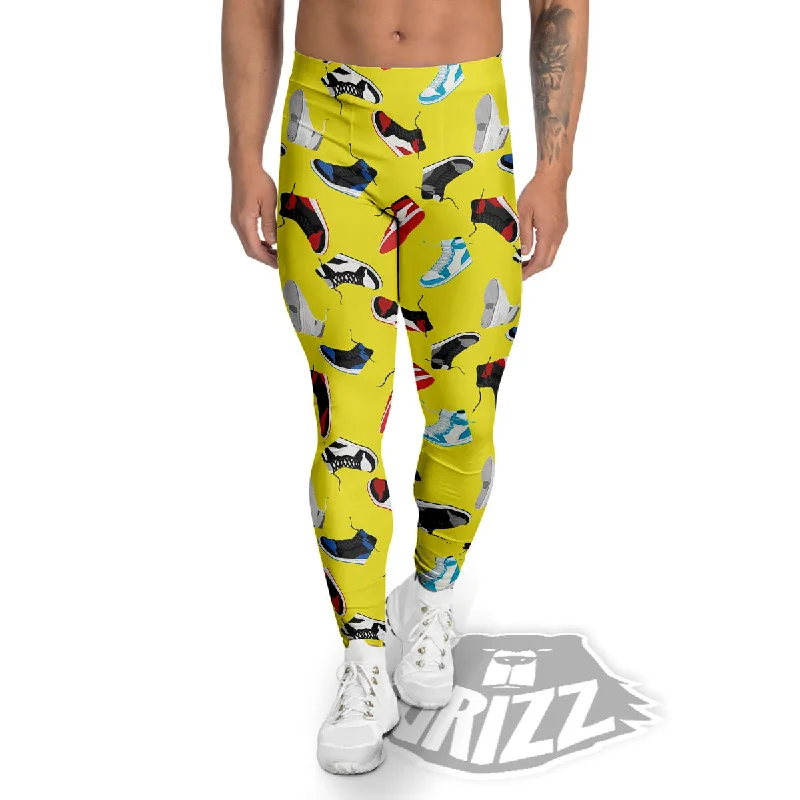 Discount Extravaganza Emo Shoes Print Pattern Men's Leggings