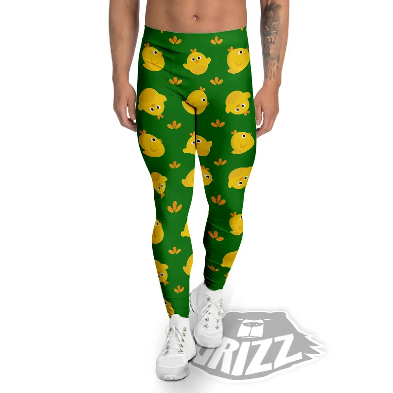 Super Sale Emoji Cute Chicken Print Pattern Men's Leggings