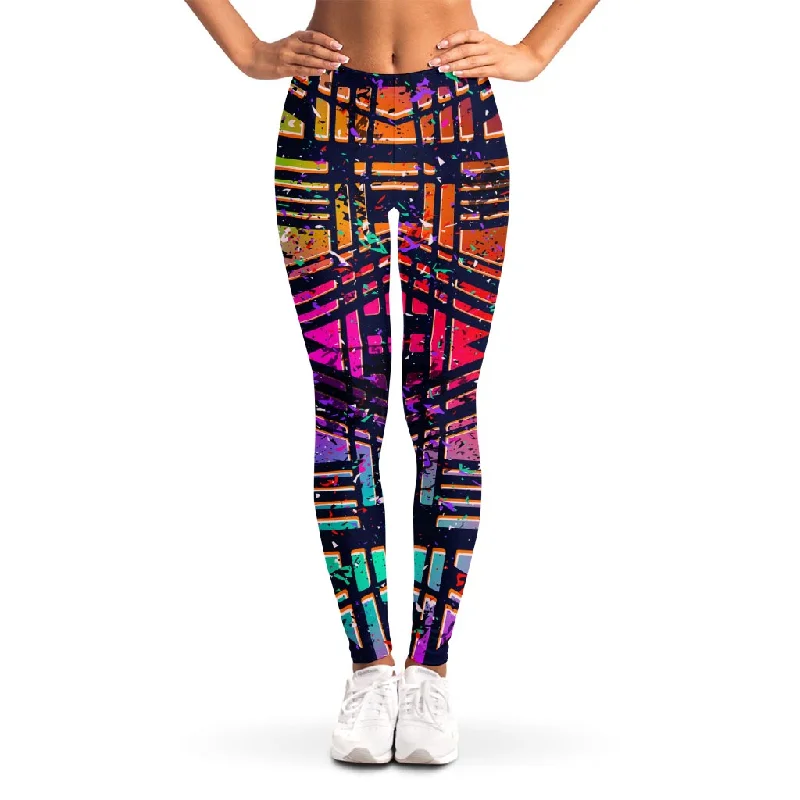 Special Offer Ethnic Aztec Grunge Trippy Print Women's Leggings