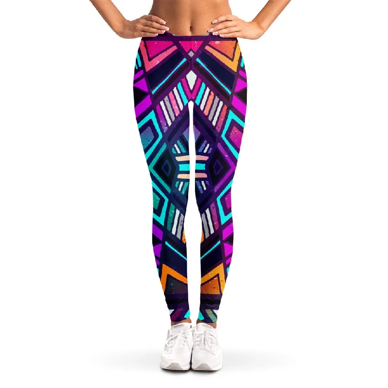 New Arrival Ethnic Aztec Trippy Print Women's Leggings