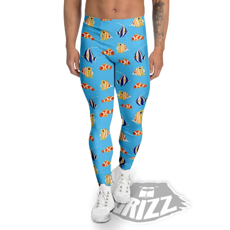 Exclusive Savings Fish Cute Print Pattern Men's Leggings