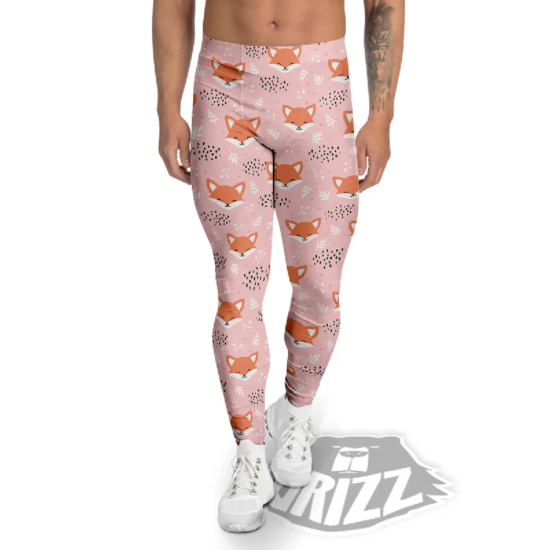 Seasonal Clearance Fox Cute Print Pattern Men's Leggings