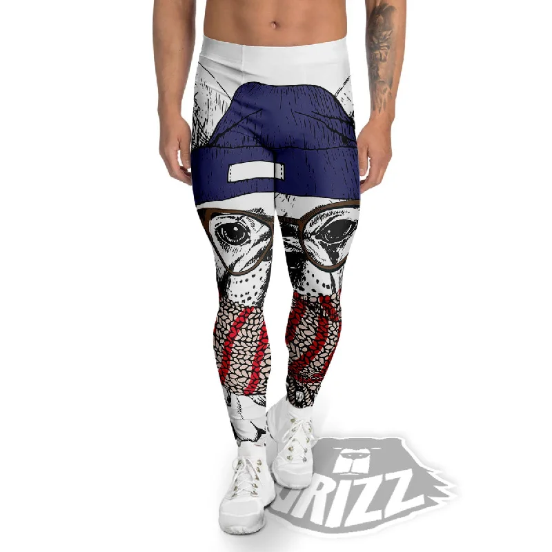 Buy More, Save More French Bulldog Wearing Glasses Print Men's Leggings