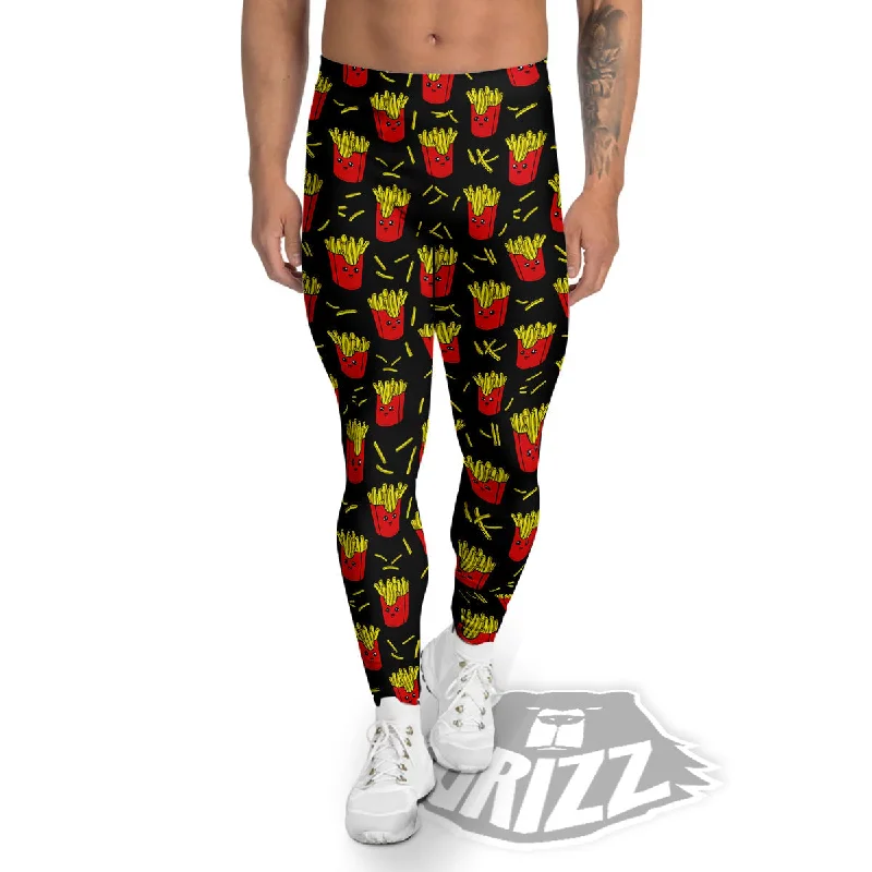 Mega Sale French Fries Cute Print Pattern Men's Leggings