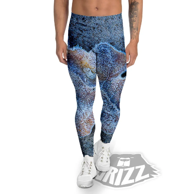 Super Sale Frozen Leaf Oak Print Men's Leggings