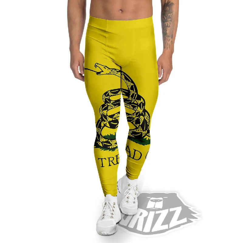 Instant Discount Gadsden Flag Don't Tread On Me Print Men's Leggings