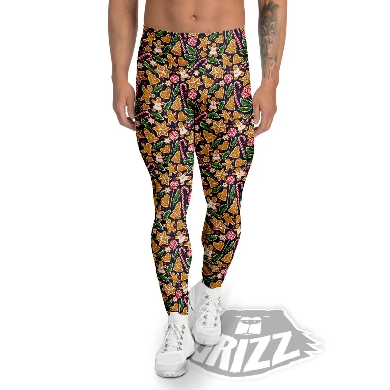 Now or Never Gingerbread Cute Print Pattern Men's Leggings