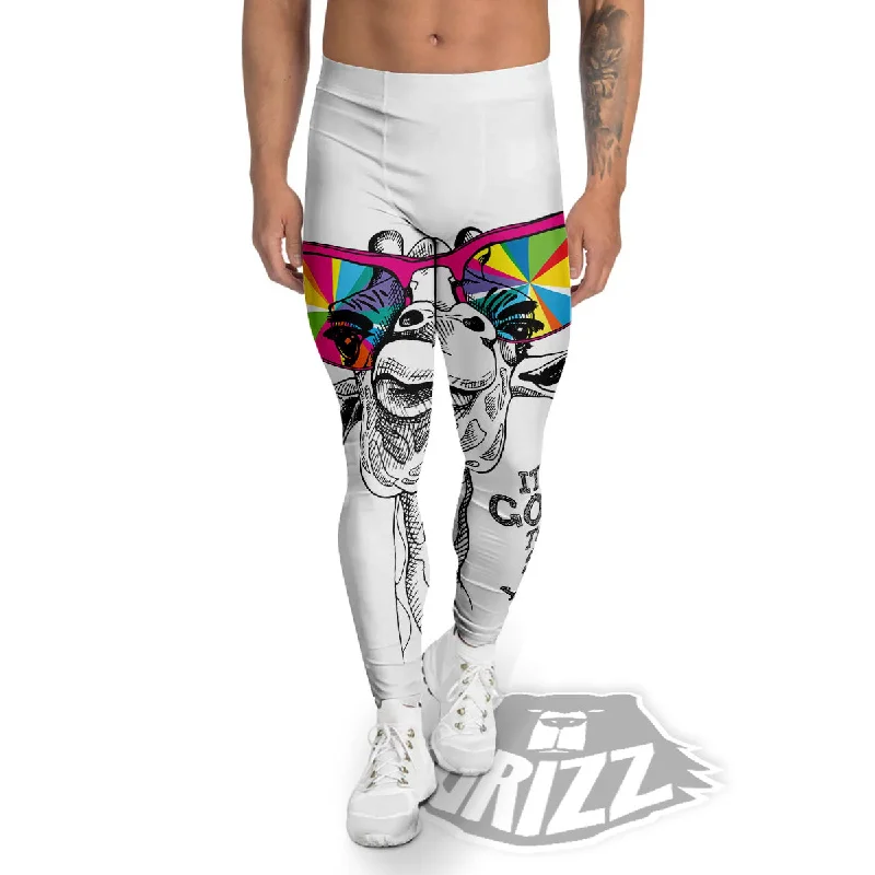 Deal Dash Giraffe Funny Print Men's Leggings