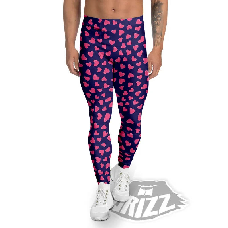 Amazing Deals Girly Heart Cute Print Pattern Men's Leggings