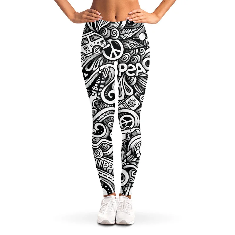Amazing Deals Graffiti Surfing Pattern Print Women's Leggings