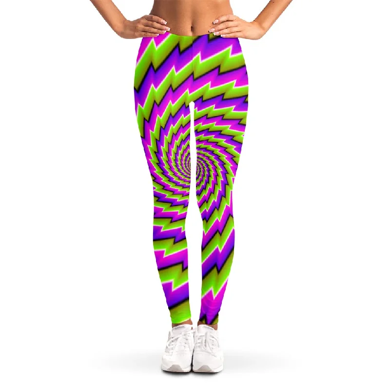 Special Price Green Twisted Moving Optical Illusion Women's Leggings