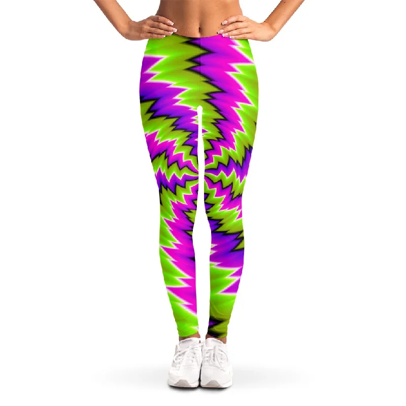 Savings Galore Green Vortex Moving Optical Illusion Women's Leggings
