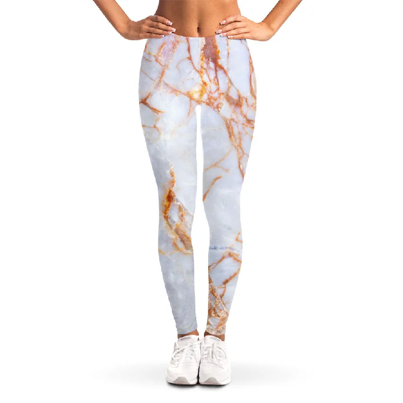Midnight Madness Grey Bronze Marble Print Women's Leggings
