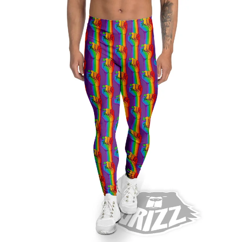 Fantastic Offers Hand Sign Gay Pride Print Pattern Men's Leggings