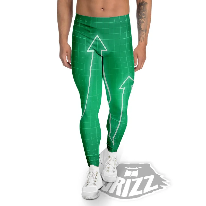 Today's Special Heartbeat Green Print Men's Leggings