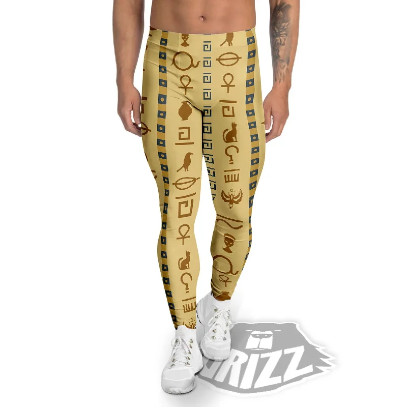 Daily Specials Hieroglyphs Egyptian Print Men's Leggings