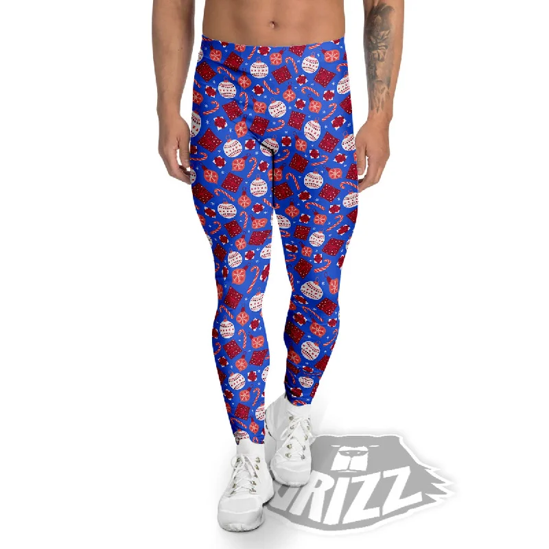 Holiday Elements Christmas Print Pattern Men's Leggings