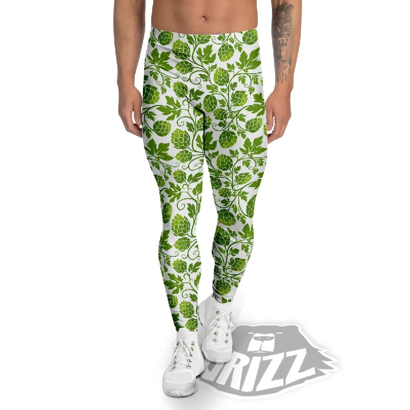 Hop Cone Cartoon Print Pattern Men's Leggings