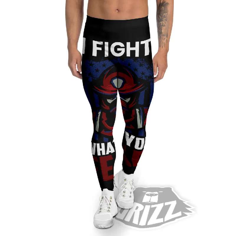 Amazing Deals I Fight What You Fear Firefighter Print Men's Leggings