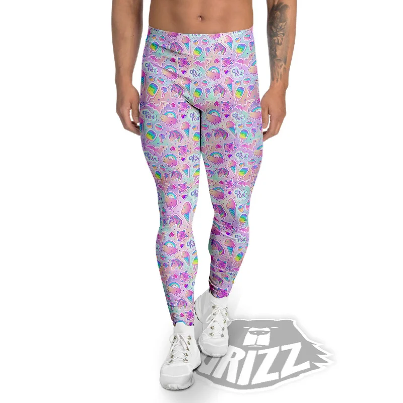 Bargain Blast Ice Cream Girly Unicorn Print Pattern Men's Leggings