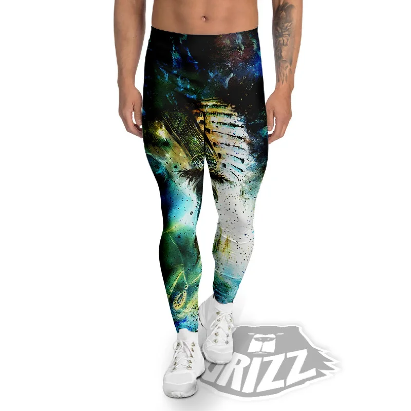 Price Meltdown Indian Woman Galaxy Native Men's Leggings