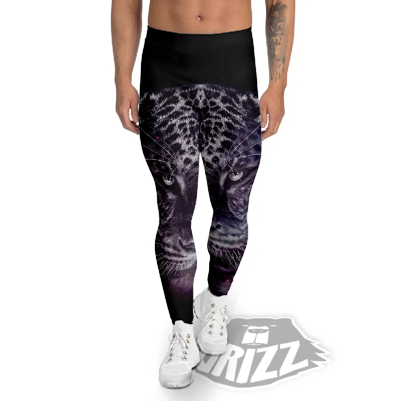 Instant Savings Jaguar Galaxy Print Men's Leggings