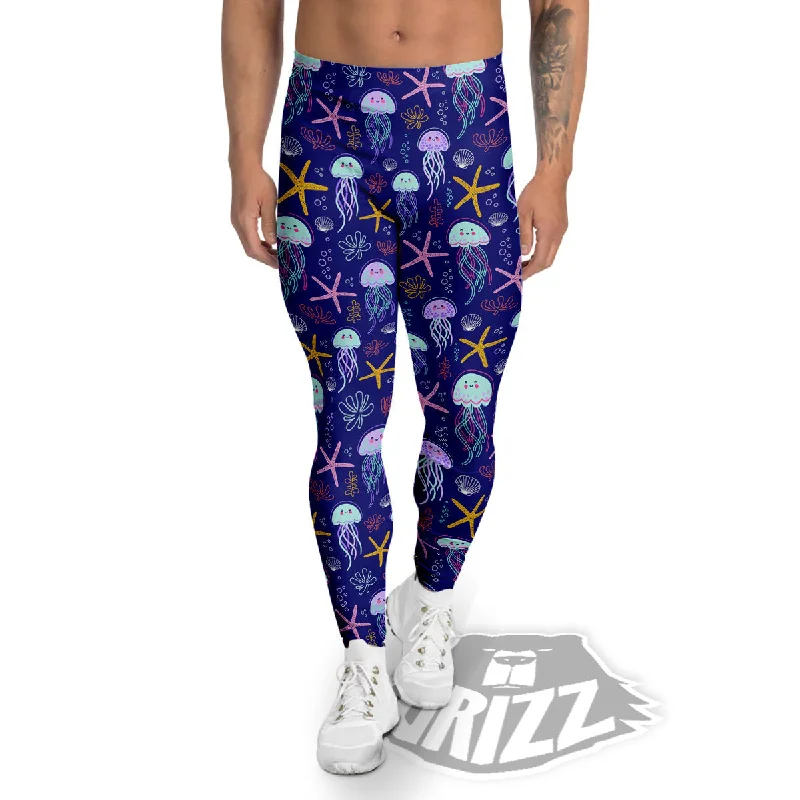 Buy More, Save More Jellyfish Cute Print Pattern Men's Leggings
