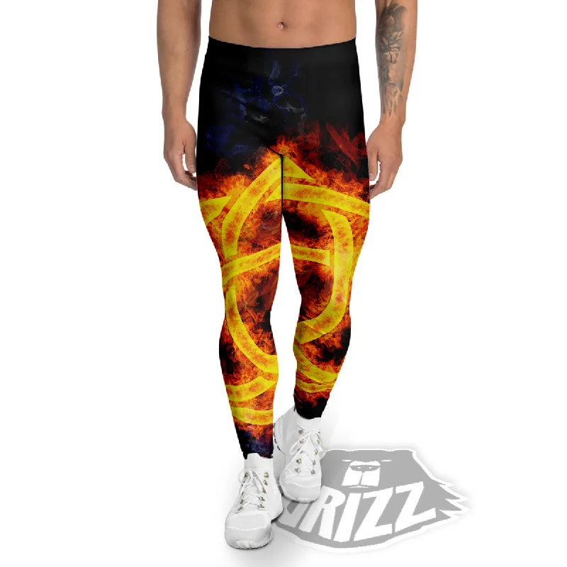 Year-End Sale Knot Fire Celtic Print Men's Leggings