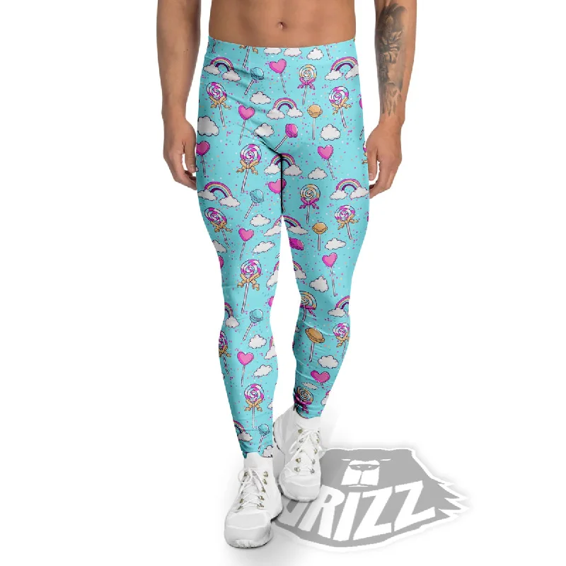 YEAR-End Clearance Lollipop Cute Print Pattern Men's Leggings