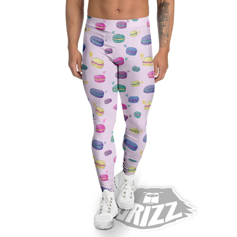 Macaron Colorful Print Pattern Men's Leggings