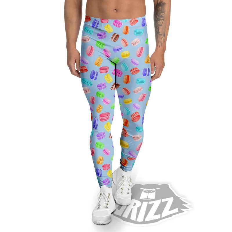 Macarons Colorful Print Pattern Men's Leggings