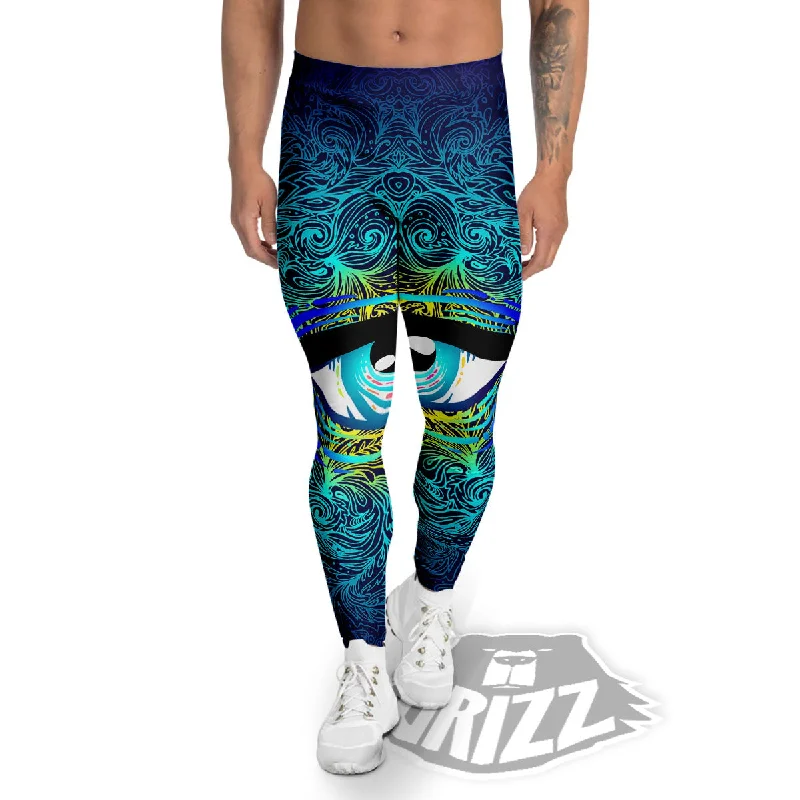 New Markdowns Mandala Eye Of Providence Print Men's Leggings