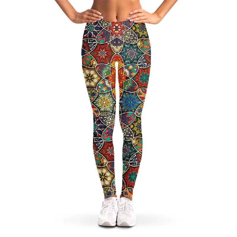 The Best Prices Mandala Star Bohemian Pattern Print Women's Leggings