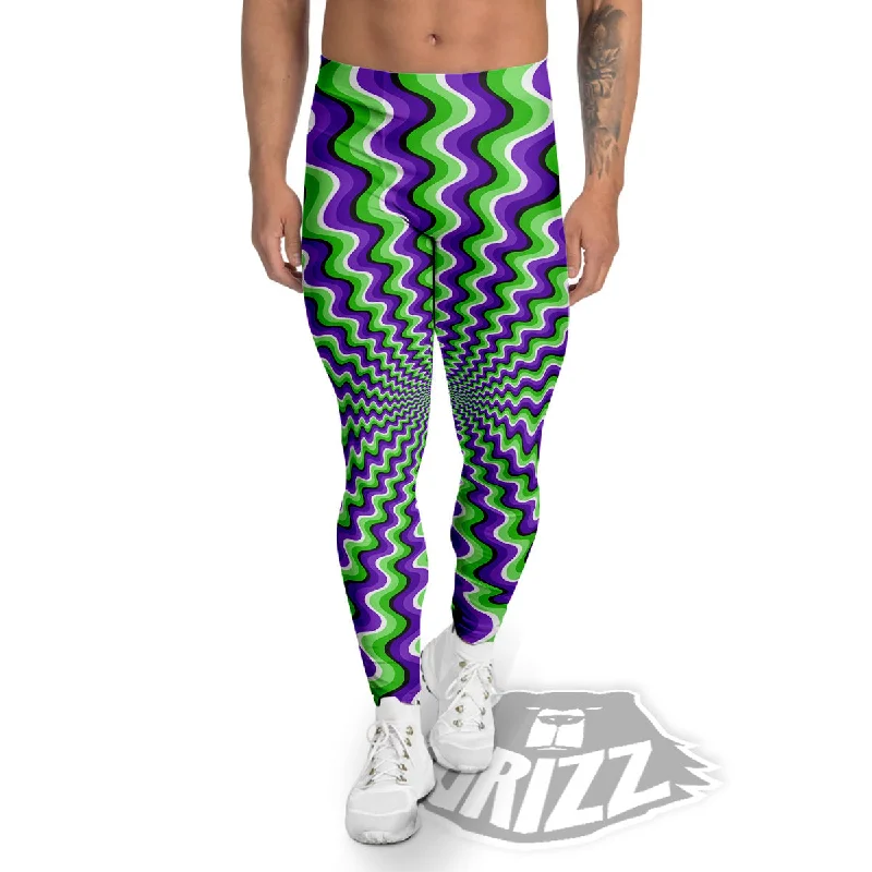 Moving Optical Illusion Colorful Dizzy Men's Leggings